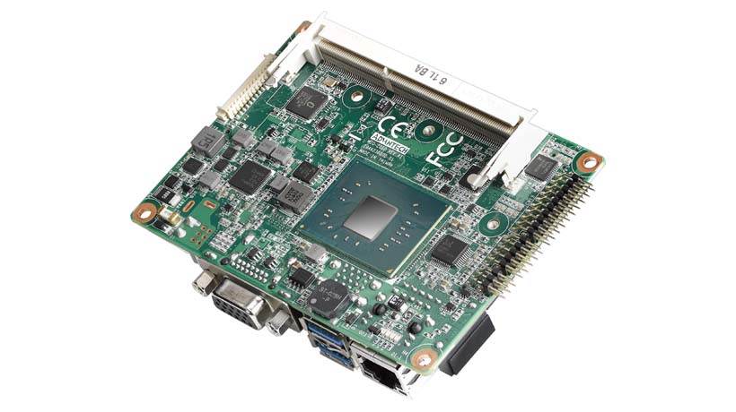2.5" Pico-ITX Single Board Computer Intel<sup>®</sup> Celeron N3350, 1 x GbE, H/S Mini PCIe, 2 x USB 3.0, 2 x USB 2.0, 2 x COM